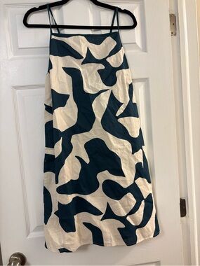 Abercrombie & Fitch Cream and Teal Abstract Mini Dress